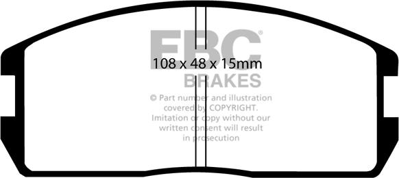 EBC Brakes DP537 - Тормозные колодки, дисковые, комплект avtokuzovplus.com.ua