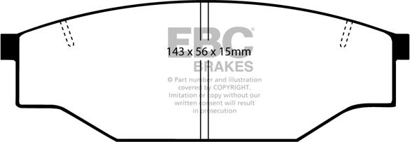 EBC Brakes DP539 - Гальмівні колодки, дискові гальма autocars.com.ua