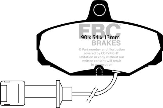 EBC Brakes DP571 - Гальмівні колодки, дискові гальма autocars.com.ua