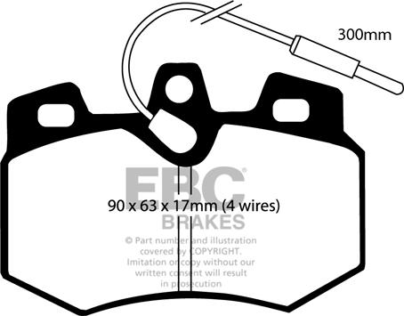 EBC Brakes DP575/4 - Гальмівні колодки, дискові гальма autocars.com.ua