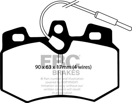 EBC Brakes DP575 - Гальмівні колодки, дискові гальма autocars.com.ua