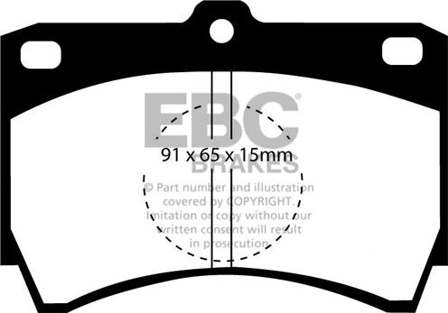 EBC Brakes DP607 - Гальмівні колодки, дискові гальма autocars.com.ua