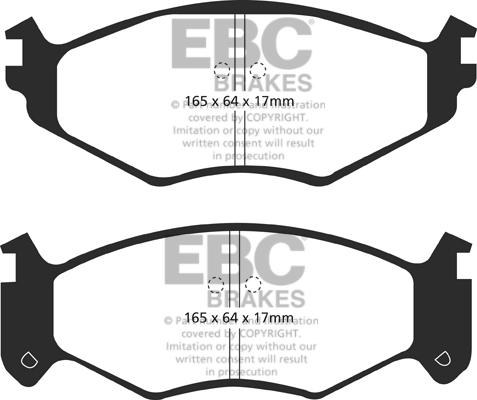 EBC Brakes DP61250 - Гальмівні колодки, дискові гальма autocars.com.ua