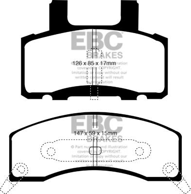 EBC Brakes DP61274 - Гальмівні колодки, дискові гальма autocars.com.ua