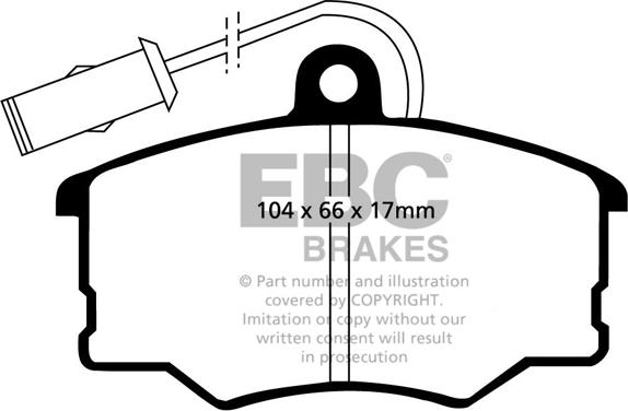 EBC Brakes DP616/2 - Гальмівні колодки, дискові гальма autocars.com.ua