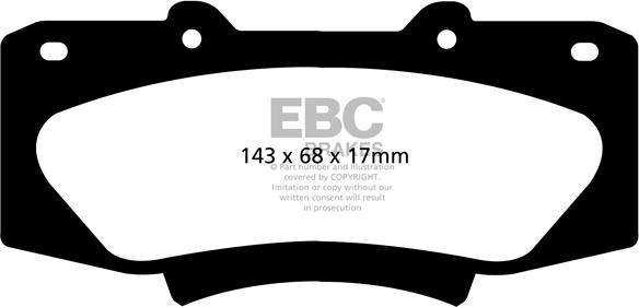 EBC Brakes DPX2054 - Гальмівні колодки, дискові гальма autocars.com.ua