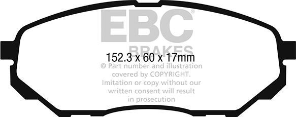 EBC Brakes DP62264 - Гальмівні колодки, дискові гальма autocars.com.ua