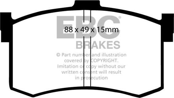 EBC Brakes DP631 - Тормозные колодки, дисковые, комплект avtokuzovplus.com.ua