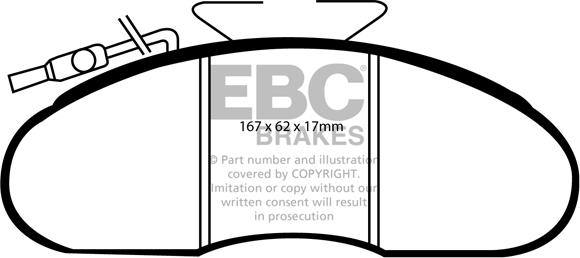 EBC Brakes DP633/3 - Гальмівні колодки, дискові гальма autocars.com.ua