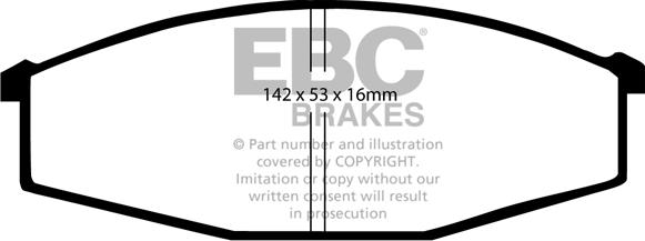 EBC Brakes DP641 - Тормозные колодки, дисковые, комплект avtokuzovplus.com.ua