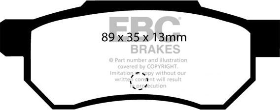 EBC Brakes DP642 - Гальмівні колодки, дискові гальма autocars.com.ua