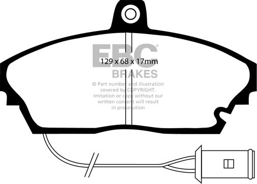 EBC Brakes DP643 - Гальмівні колодки, дискові гальма autocars.com.ua