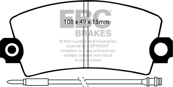 EBC Brakes DP651 - Тормозные колодки, дисковые, комплект avtokuzovplus.com.ua