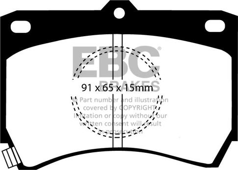 EBC Brakes DP655 - Гальмівні колодки, дискові гальма autocars.com.ua