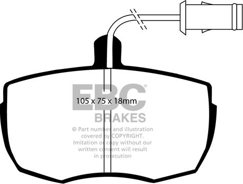 EBC Brakes DP6622 - Гальмівні колодки, дискові гальма autocars.com.ua