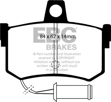 EBC Brakes DP662 - Гальмівні колодки, дискові гальма autocars.com.ua