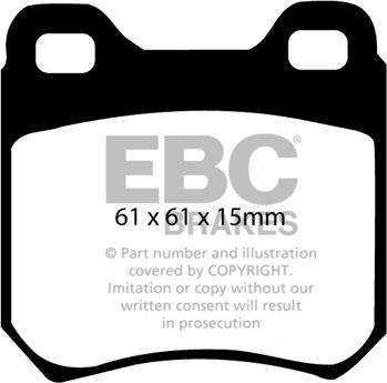 EBC Brakes DP676 - Гальмівні колодки, дискові гальма autocars.com.ua