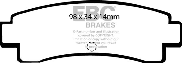 EBC Brakes DP682 - Тормозные колодки, дисковые, комплект avtokuzovplus.com.ua