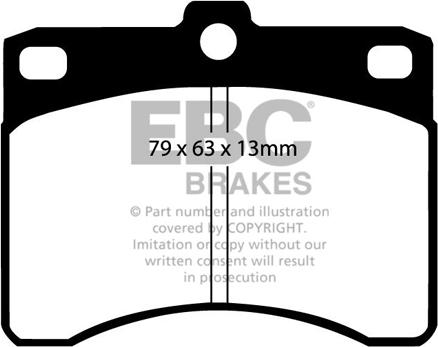 EBC Brakes DP685 - Тормозные колодки, дисковые, комплект avtokuzovplus.com.ua