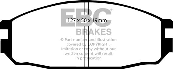 EBC Brakes DP688 - Гальмівні колодки, дискові гальма autocars.com.ua