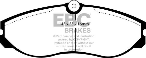 EBC Brakes DP947 - Тормозные колодки, дисковые, комплект avtokuzovplus.com.ua