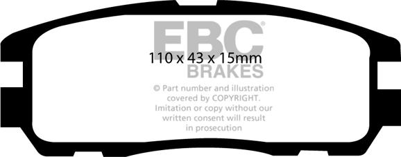 EBC Brakes DP6974 - Гальмівні колодки, дискові гальма autocars.com.ua