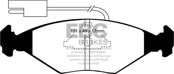 EBC Brakes DP704 - Тормозные колодки, дисковые, комплект avtokuzovplus.com.ua