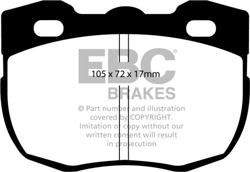 EBC Brakes DP713 - Тормозные колодки, дисковые, комплект avtokuzovplus.com.ua