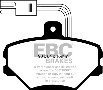 EBC Brakes DP718/2 - Тормозные колодки, дисковые, комплект avtokuzovplus.com.ua