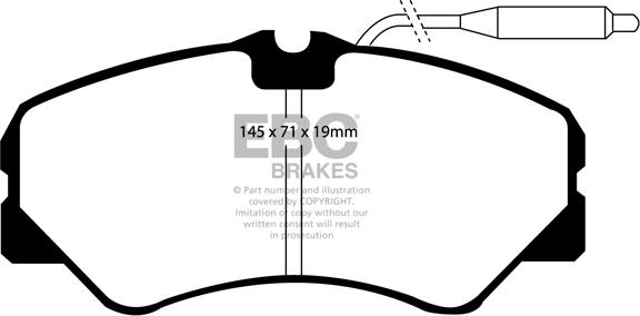 EBC Brakes DP735 - Гальмівні колодки, дискові гальма autocars.com.ua