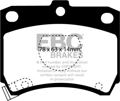 EBC Brakes DP737 - Гальмівні колодки, дискові гальма autocars.com.ua