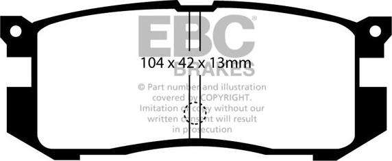 EBC Brakes DP739 - Тормозные колодки, дисковые, комплект avtokuzovplus.com.ua