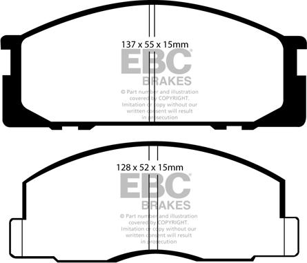 EBC Brakes DP743 - Гальмівні колодки, дискові гальма autocars.com.ua