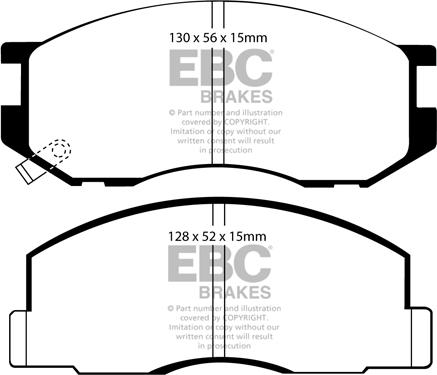 EBC Brakes DP747 - Гальмівні колодки, дискові гальма autocars.com.ua