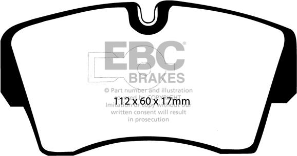 EBC Brakes DP754 - Гальмівні колодки, дискові гальма autocars.com.ua