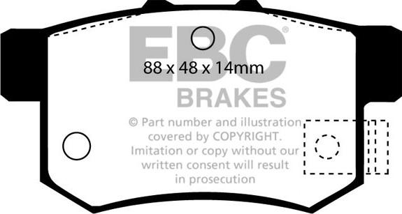 EBC Brakes DP781 - Тормозные колодки, дисковые, комплект avtokuzovplus.com.ua