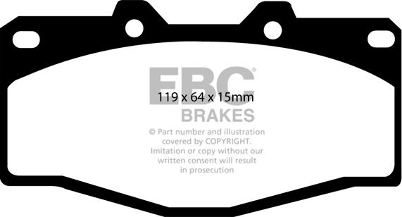 EBC Brakes DP797 - Гальмівні колодки, дискові гальма autocars.com.ua