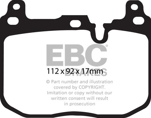 EBC Brakes DP82130RP1 - Комплект високоефективних гальмівних колодок autocars.com.ua