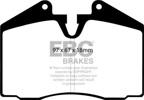 EBC Brakes DP8612RP1 - Комплект високоефективних гальмівних колодок autocars.com.ua