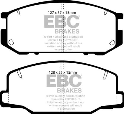 EBC Brakes DP877 - Гальмівні колодки, дискові гальма autocars.com.ua