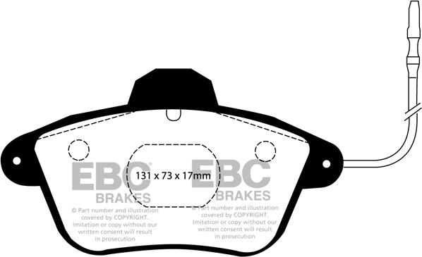 EBC Brakes DP882 - Гальмівні колодки, дискові гальма autocars.com.ua