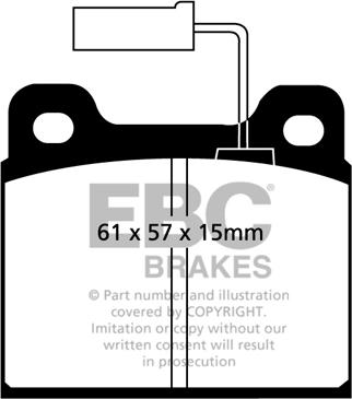 EBC Brakes DP913 - Тормозные колодки, дисковые, комплект avtokuzovplus.com.ua