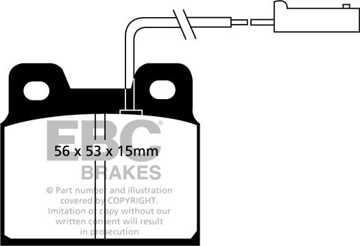 EBC Brakes DP916 - Тормозные колодки, дисковые, комплект avtokuzovplus.com.ua