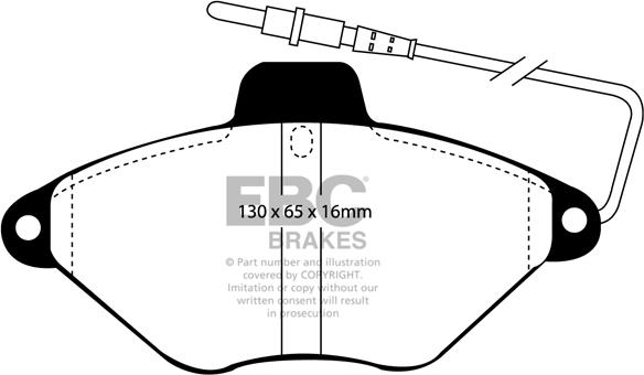 EBC Brakes DP943 - Тормозные колодки, дисковые, комплект avtokuzovplus.com.ua