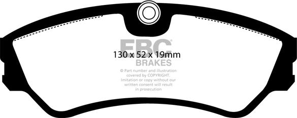 EBC Brakes DP967 - Тормозные колодки, дисковые, комплект avtokuzovplus.com.ua