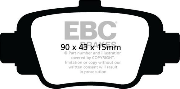 EBC Brakes DP998 - Тормозные колодки, дисковые, комплект avtokuzovplus.com.ua