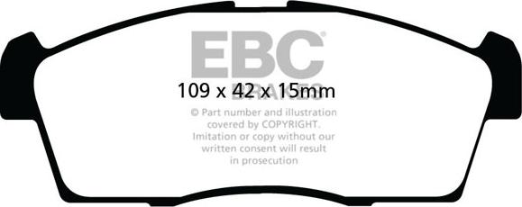 EBC Brakes DPX2042 - Гальмівні колодки, дискові гальма autocars.com.ua