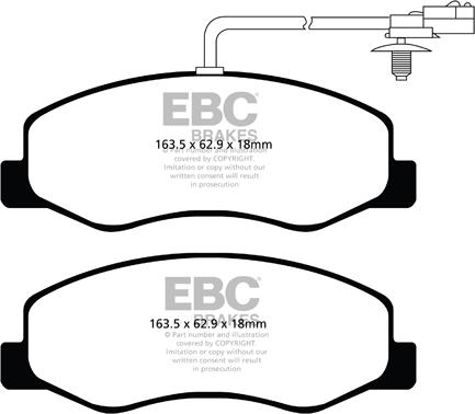 EBC Brakes DPX2085 - Гальмівні колодки, дискові гальма autocars.com.ua