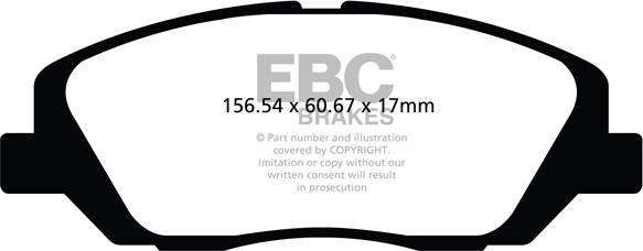 EBC Brakes DPX2100 - Гальмівні колодки, дискові гальма autocars.com.ua