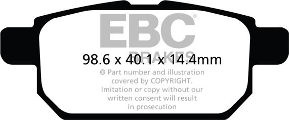 EBC Brakes DPX2120 - Гальмівні колодки, дискові гальма autocars.com.ua